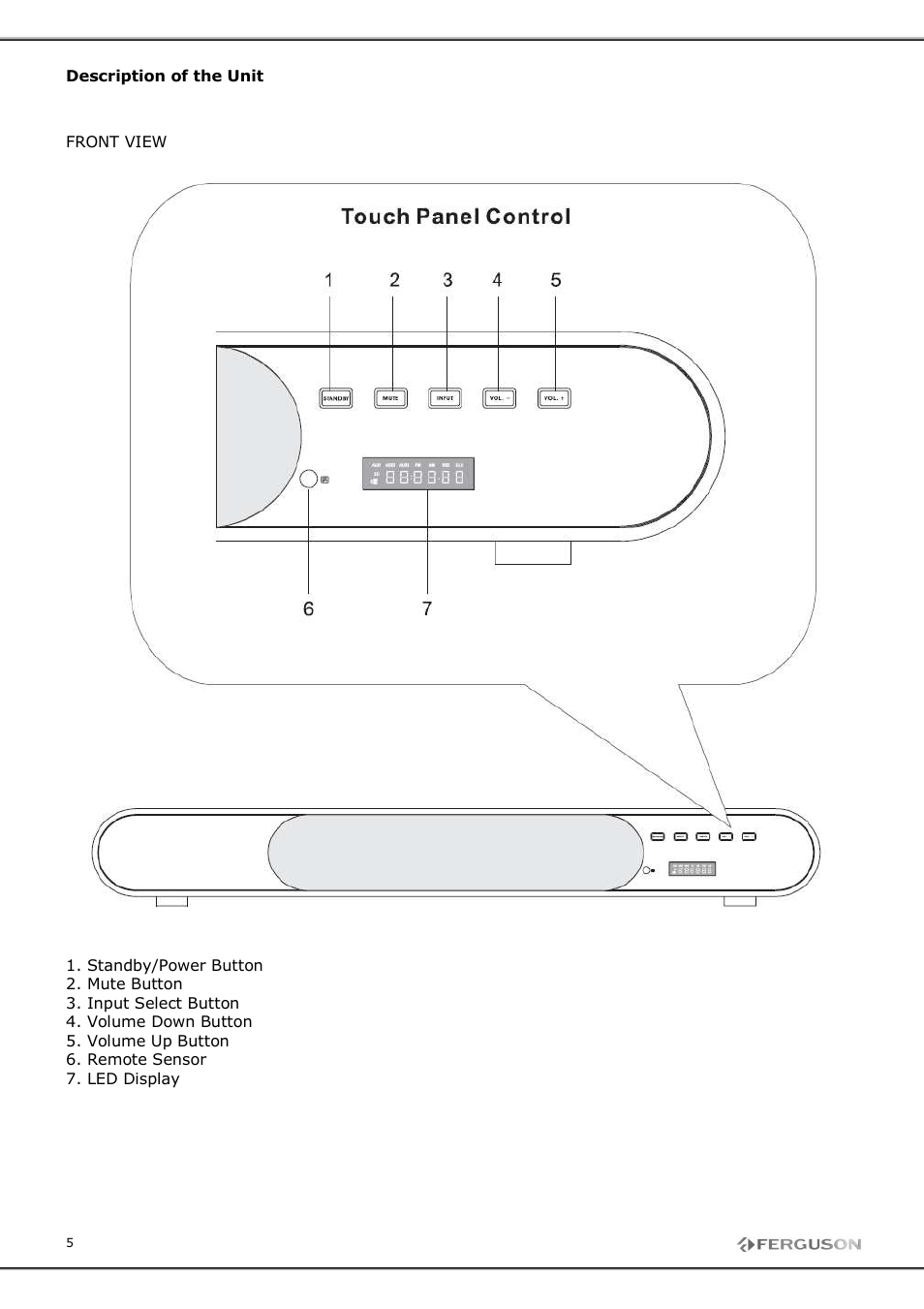 Ferguson TSP-800B User Manual | Page 5 / 11