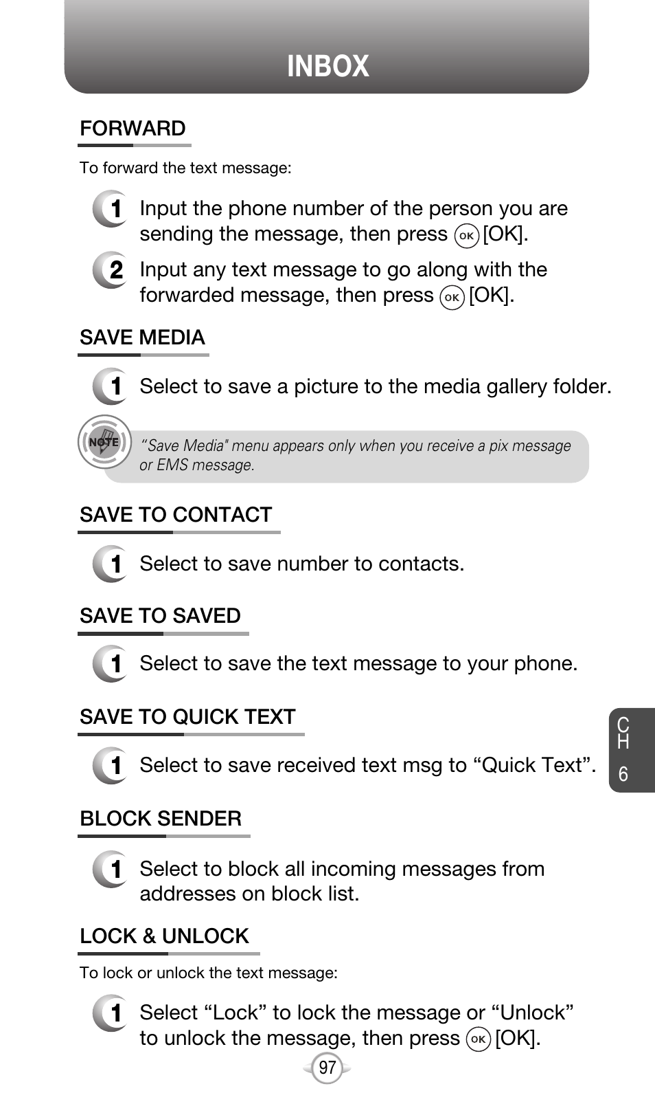Inbox | Audiovox CDM-8615 User Manual | Page 100 / 131
