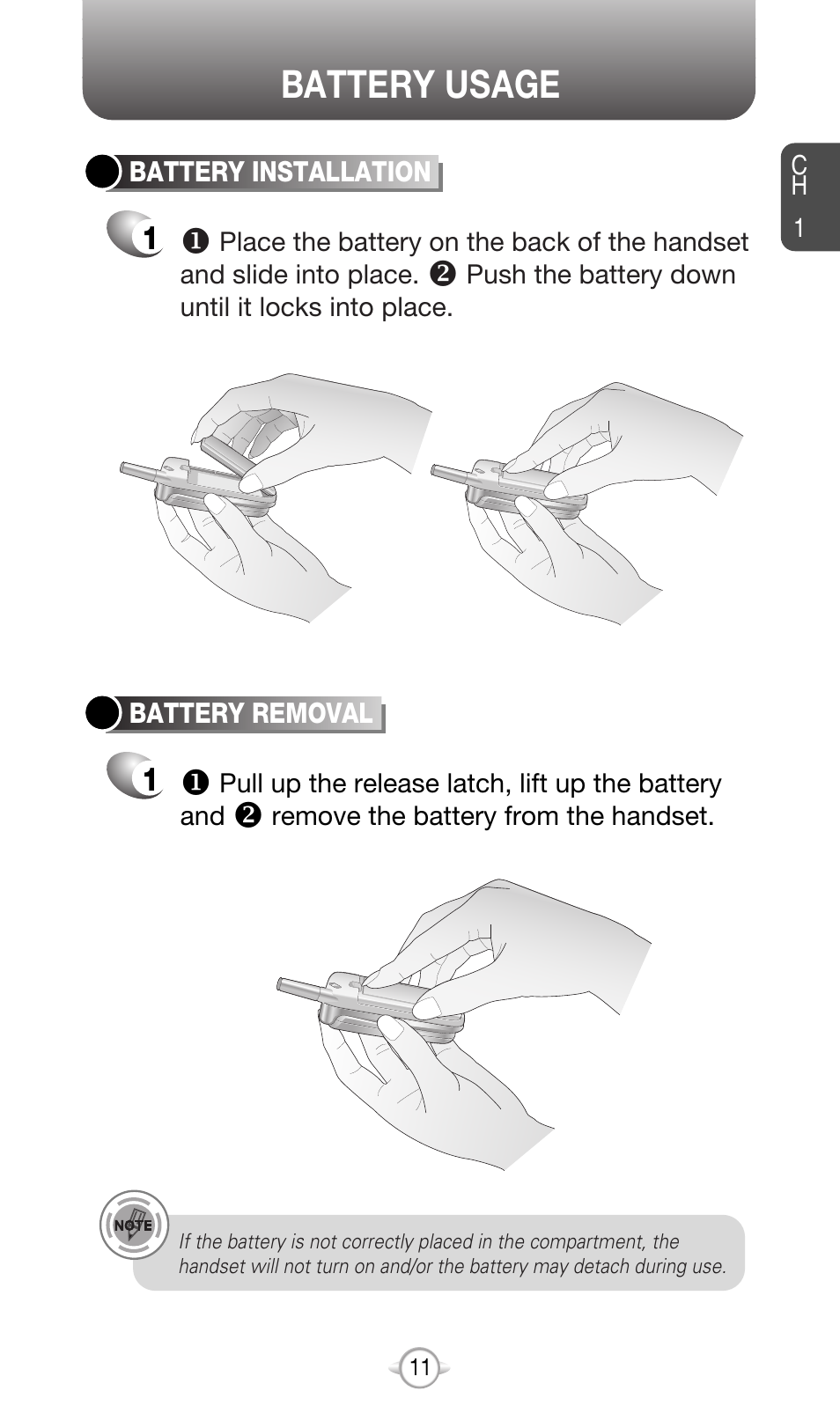 Battery usage | Audiovox CDM-8615 User Manual | Page 14 / 131