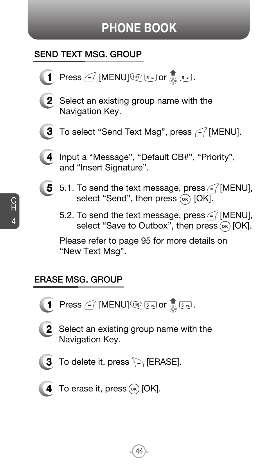 Phone book | Audiovox CDM-8615 User Manual | Page 47 / 131
