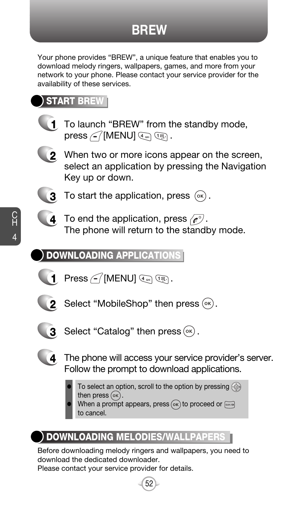 Brew | Audiovox CDM-8615 User Manual | Page 55 / 131