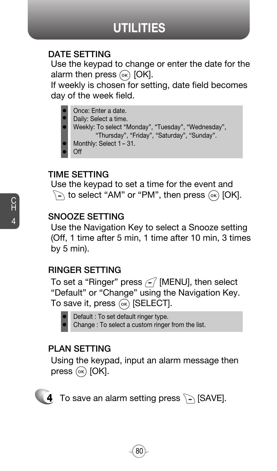 Utilities | Audiovox CDM-8615 User Manual | Page 83 / 131