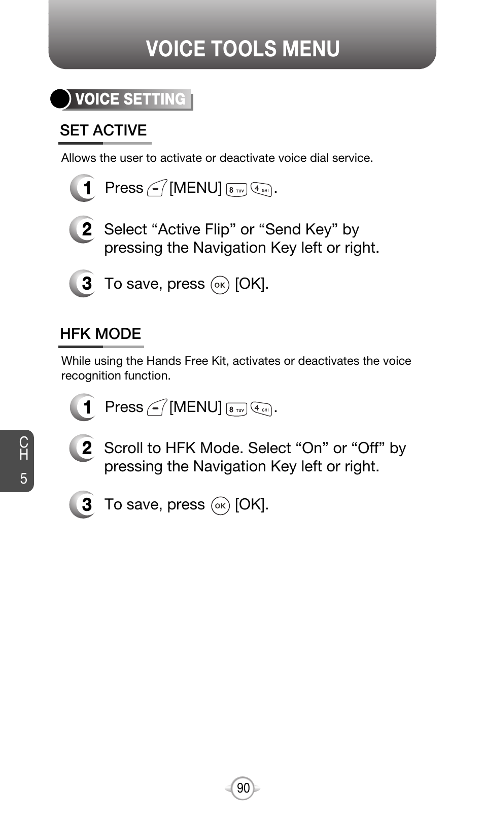 Voice tools menu | Audiovox CDM-8615 User Manual | Page 93 / 131