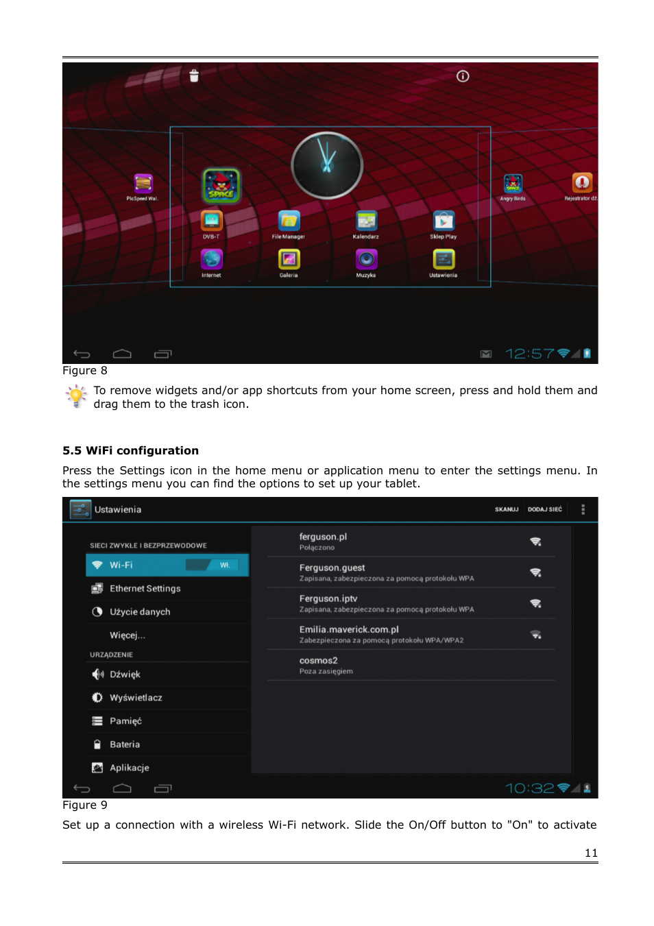 5 wifi configuration | Ferguson Regent TV7 User Manual | Page 11 / 18