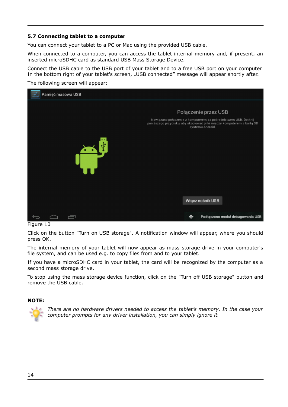 7 connecting tablet to a computer | Ferguson S3plus User Manual | Page 15 / 21