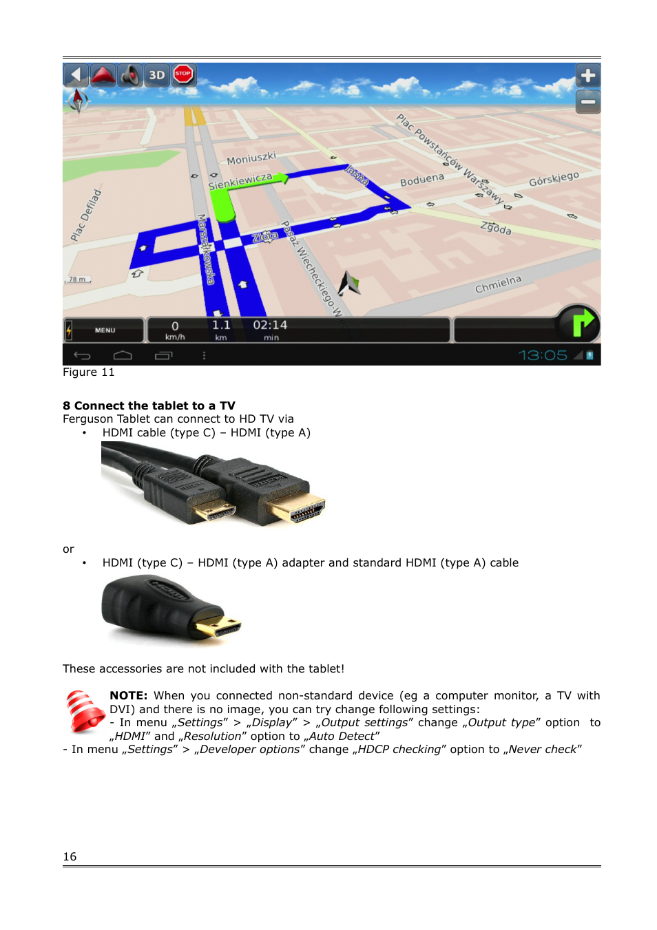 8 connect the tablet to a tv | Ferguson S3plus User Manual | Page 17 / 21