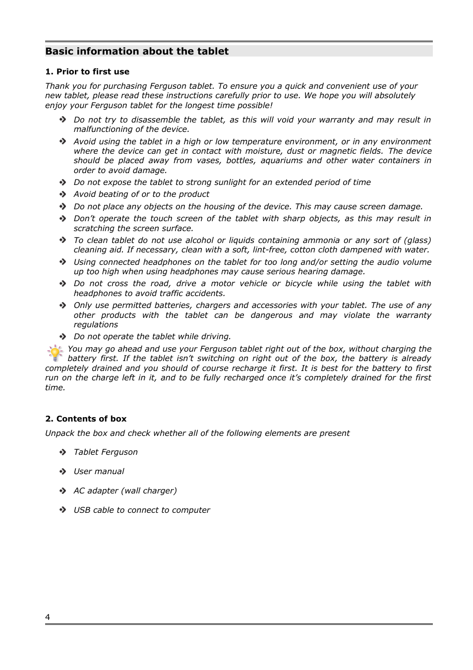 Ferguson Regent 10 User Manual | Page 5 / 21