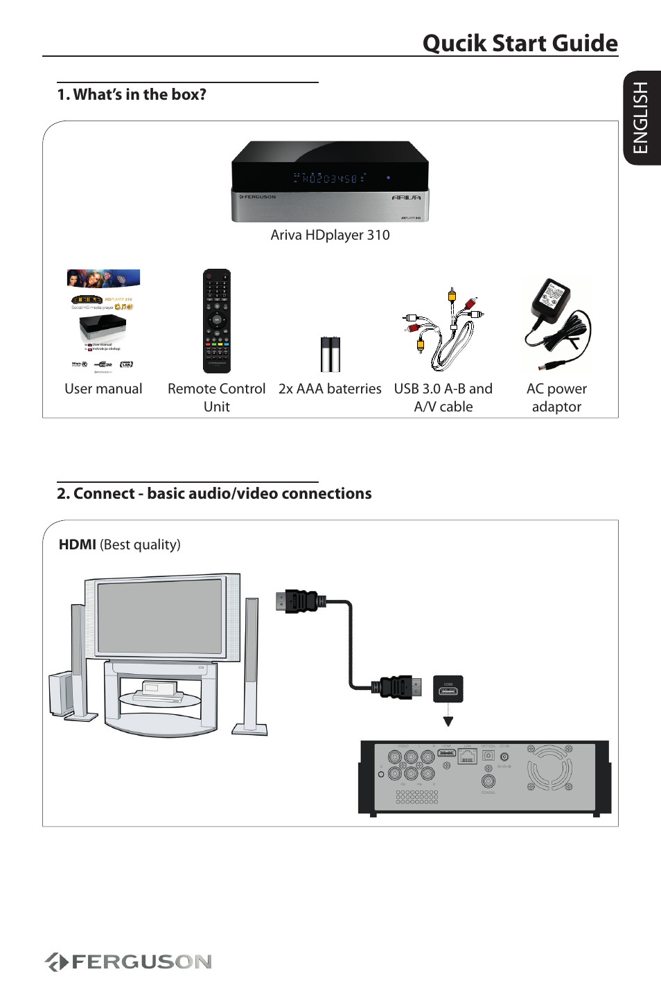 Ferguson Ariva HDplayer 310 User Manual | 38 pages