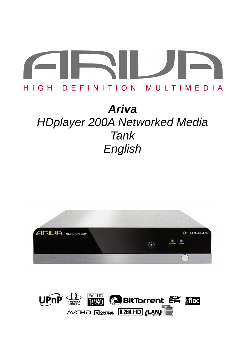 Ferguson Ariva HDplayer 200A User Manual | 46 pages