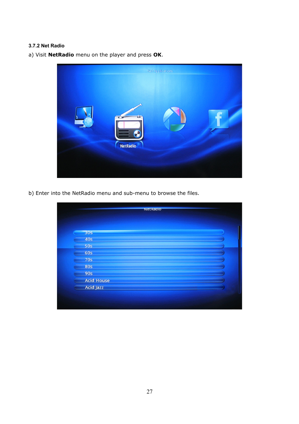 2 net radio | Ferguson Ariva HDplayer 200A User Manual | Page 27 / 46
