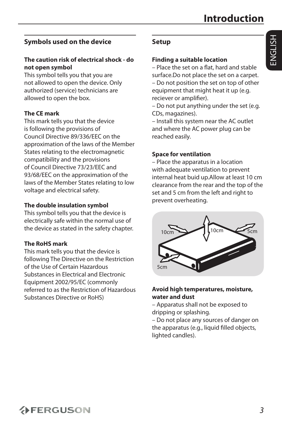 Introduction, 3english | Ferguson Ariva HDplayer 110 User Manual | Page 7 / 30