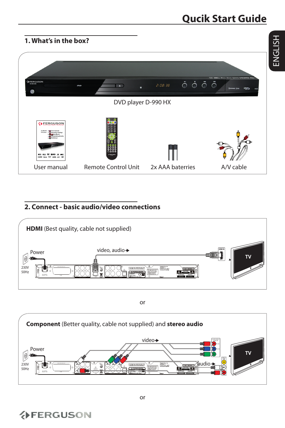 Ferguson D-990 HX User Manual | 38 pages