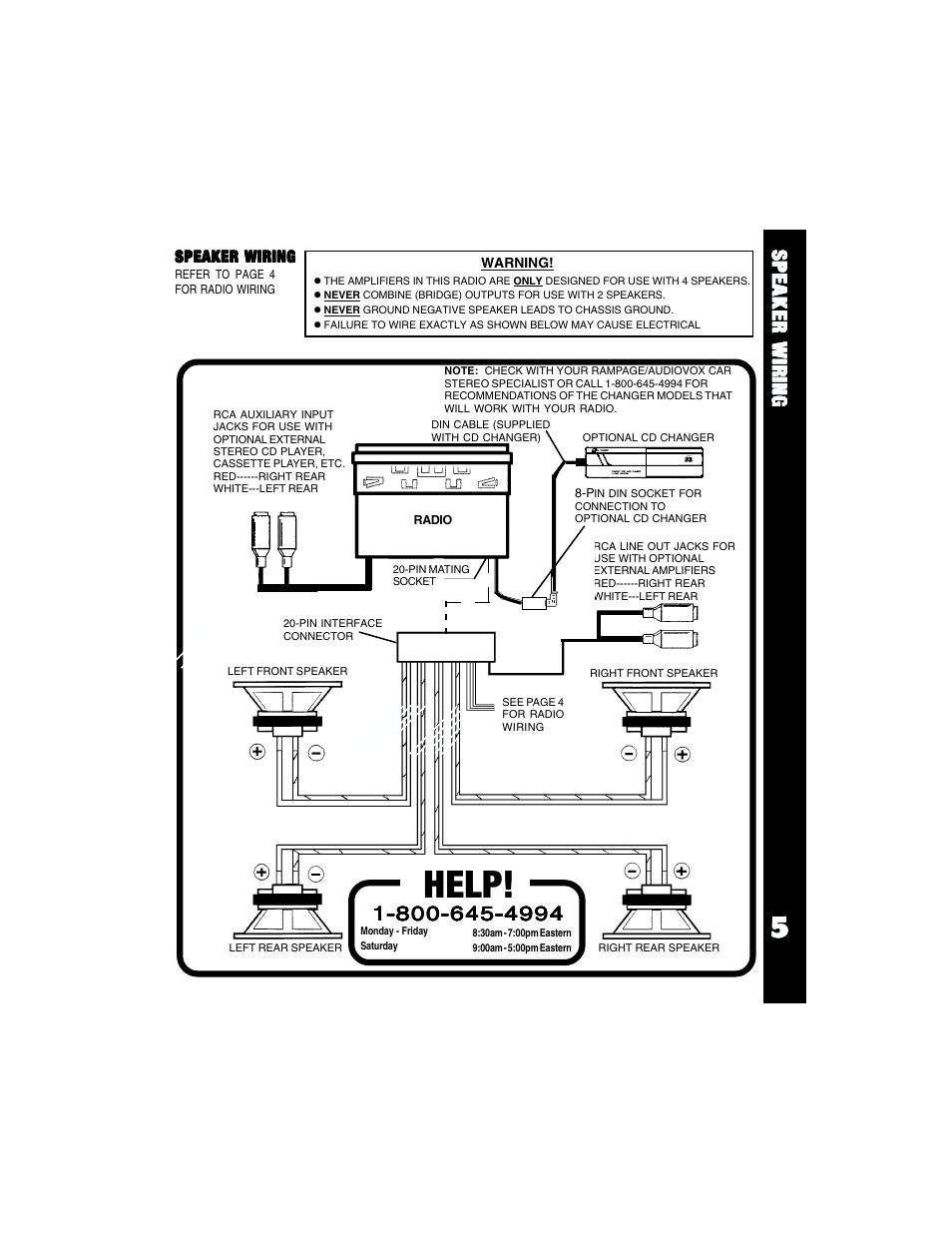 Help | Audiovox Rampage ACD88 User Manual | Page 5 / 20