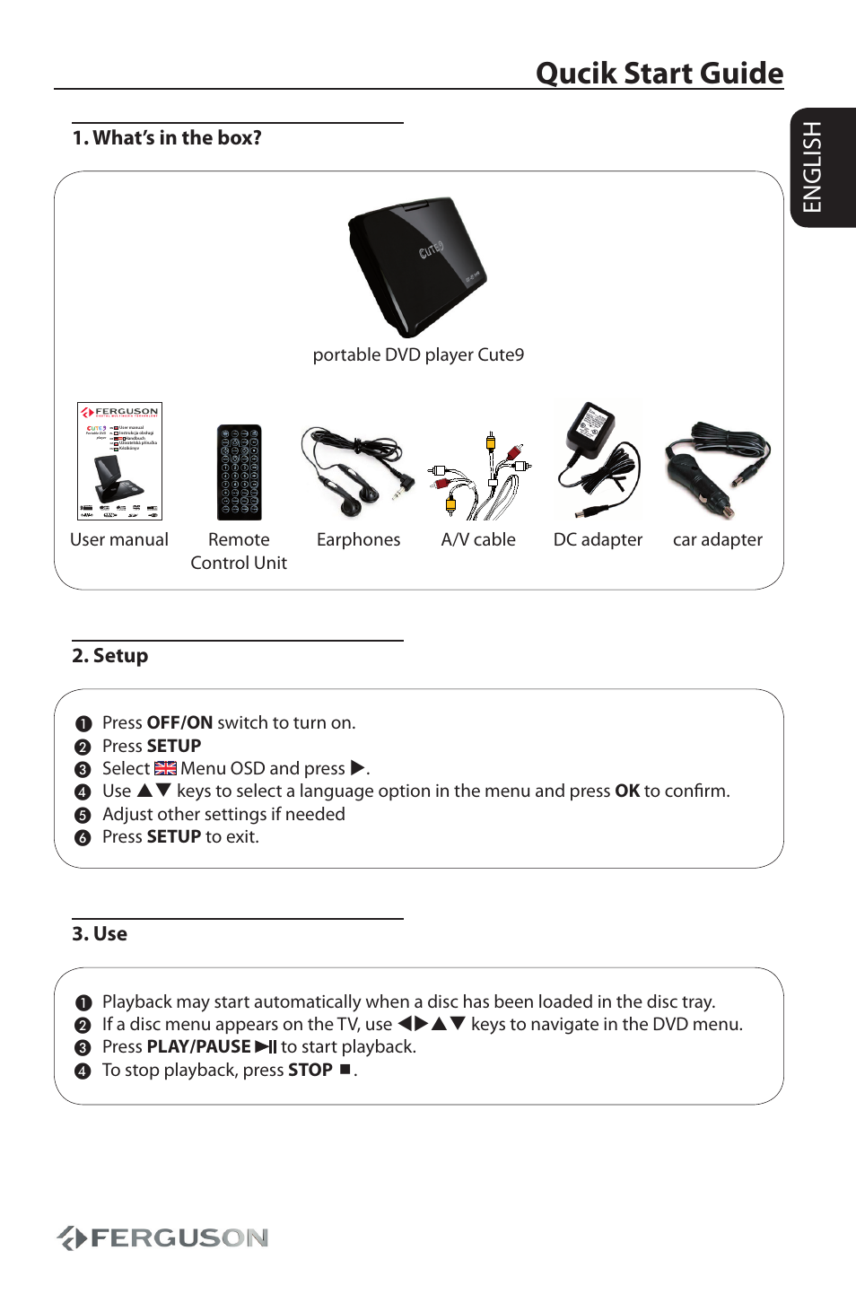 Ferguson Cute9 User Manual | 32 pages