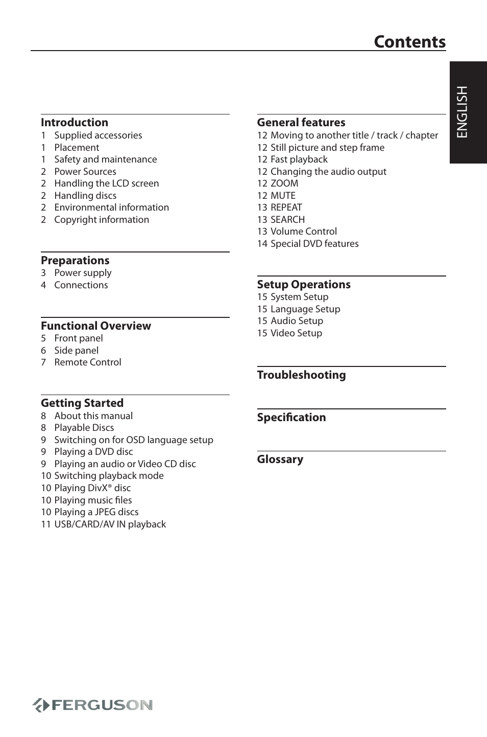 Ferguson Cute User Manual | 22 pages