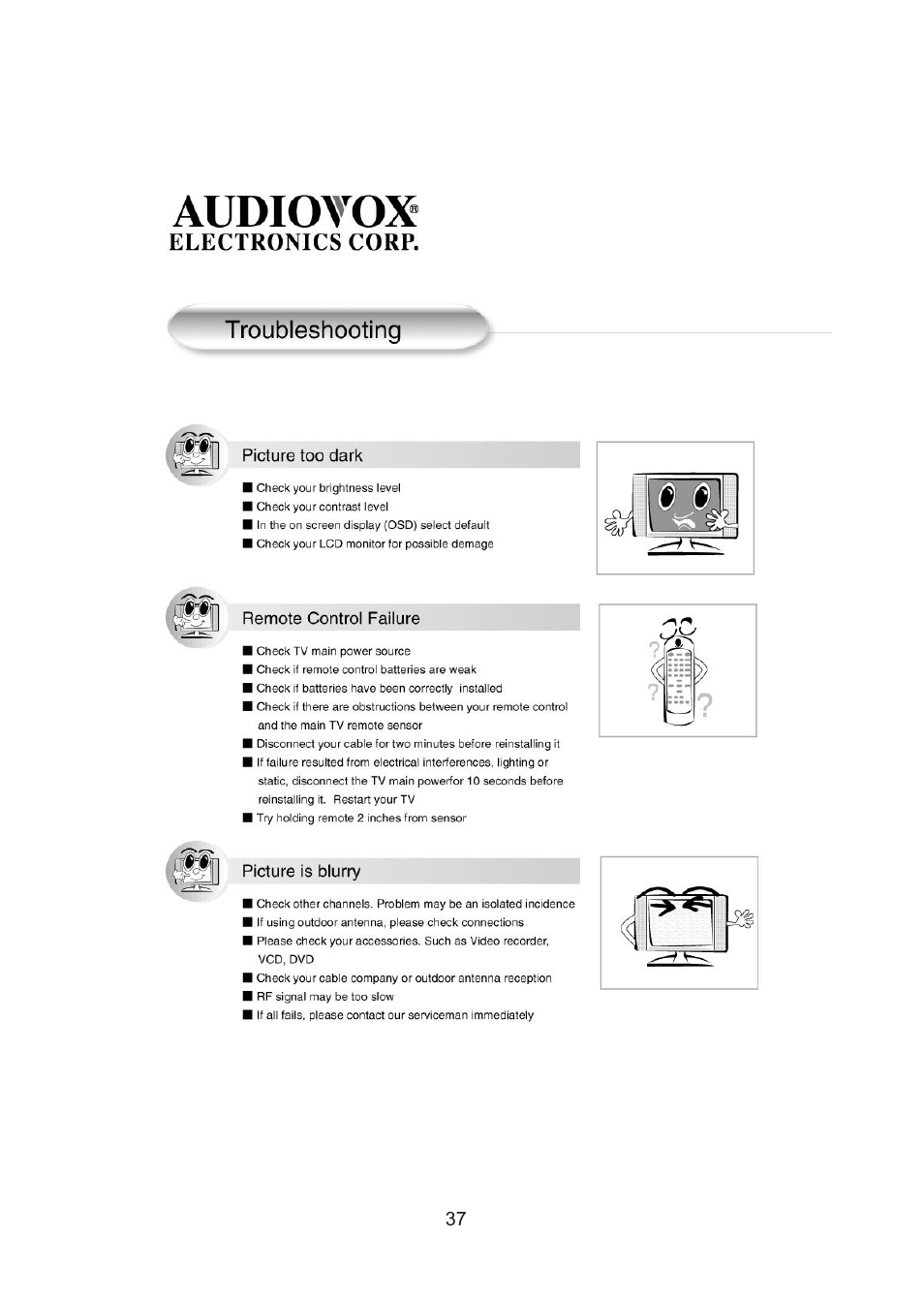 Audiovox FPE3000 User Manual | Page 37 / 43