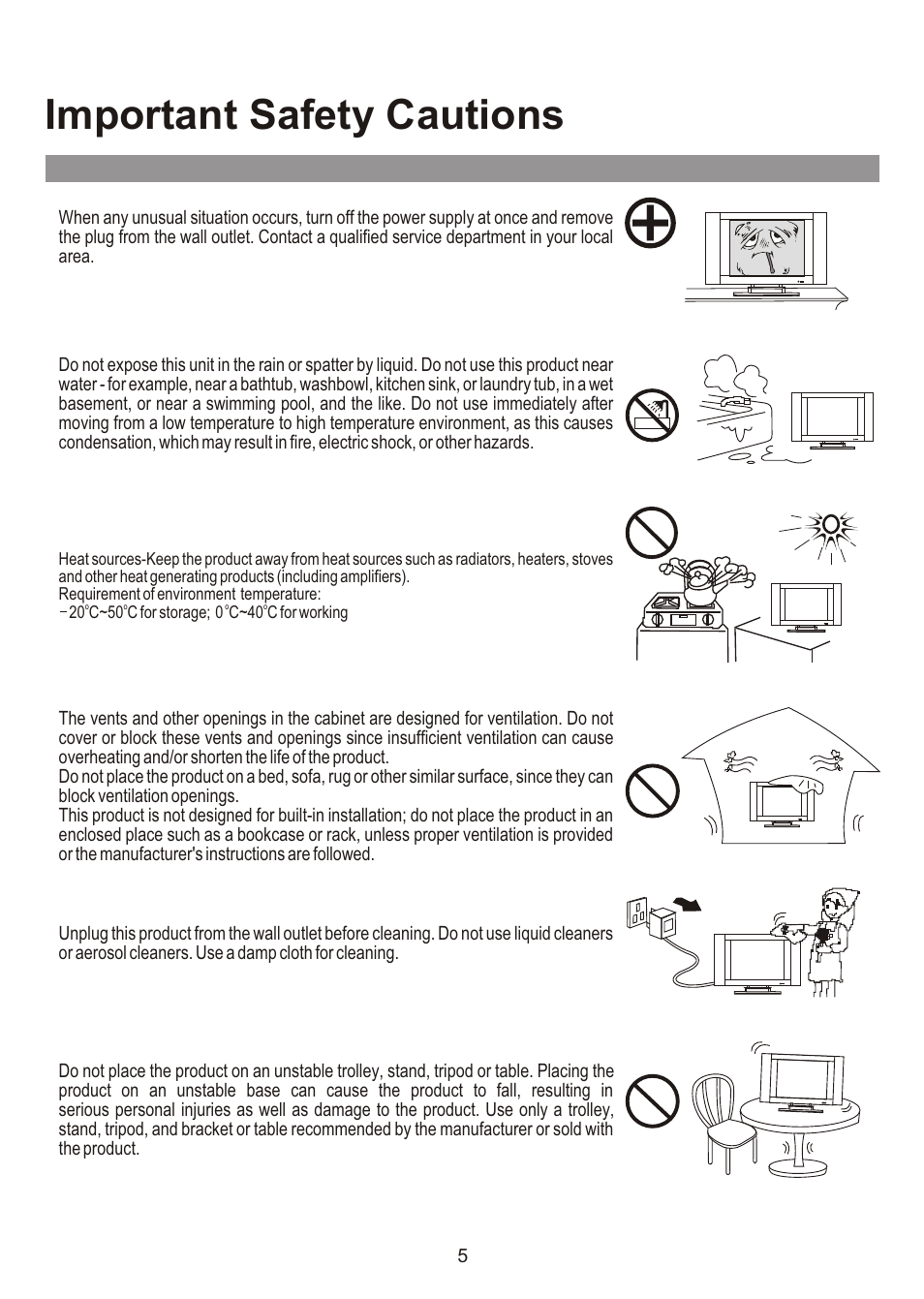 Important safety cautions | Audiovox FPE3000 User Manual | Page 5 / 43