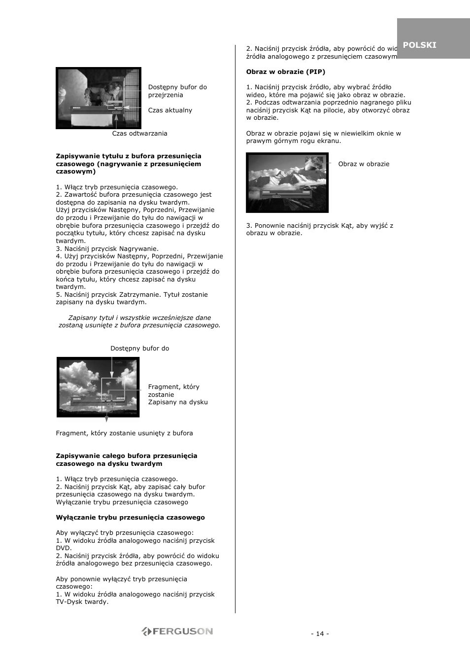 Ferguson RW-770 HD User Manual | Page 14 / 97