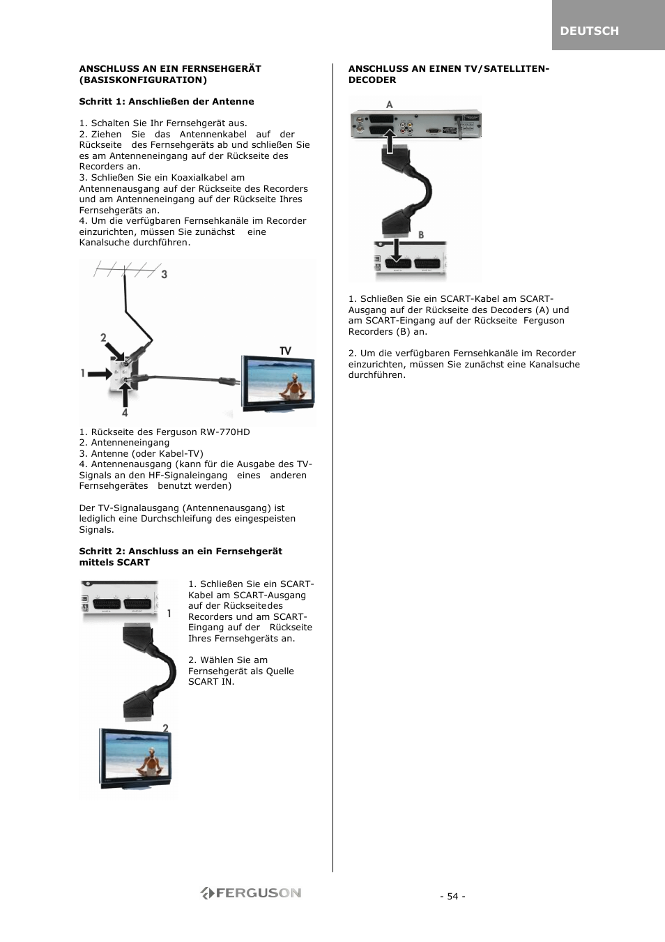 Ferguson RW-770 HD User Manual | Page 54 / 97