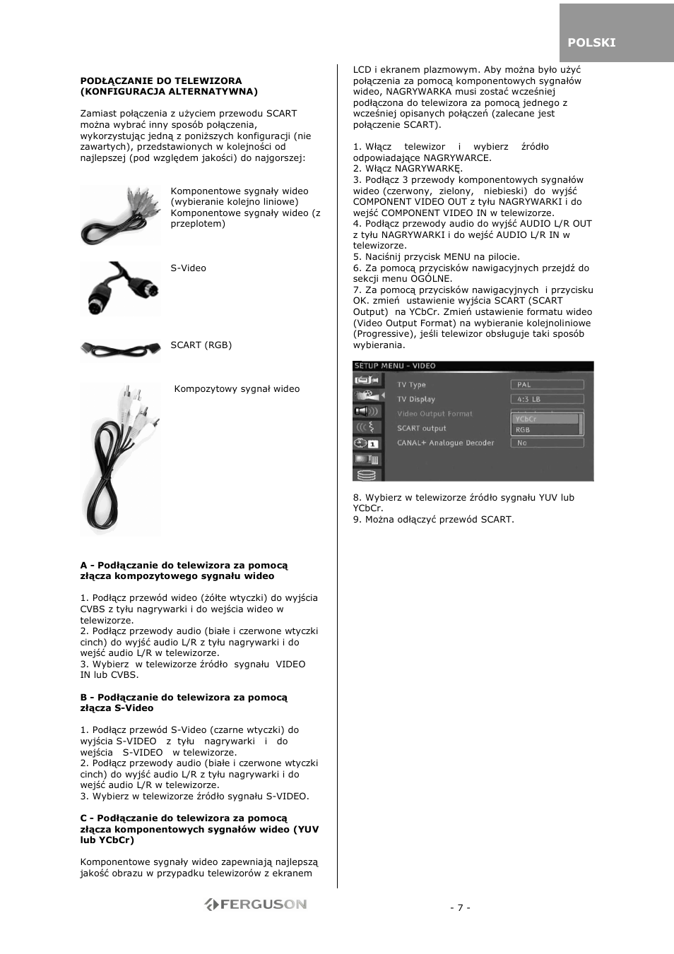 Ferguson RW-770 HD User Manual | Page 7 / 97