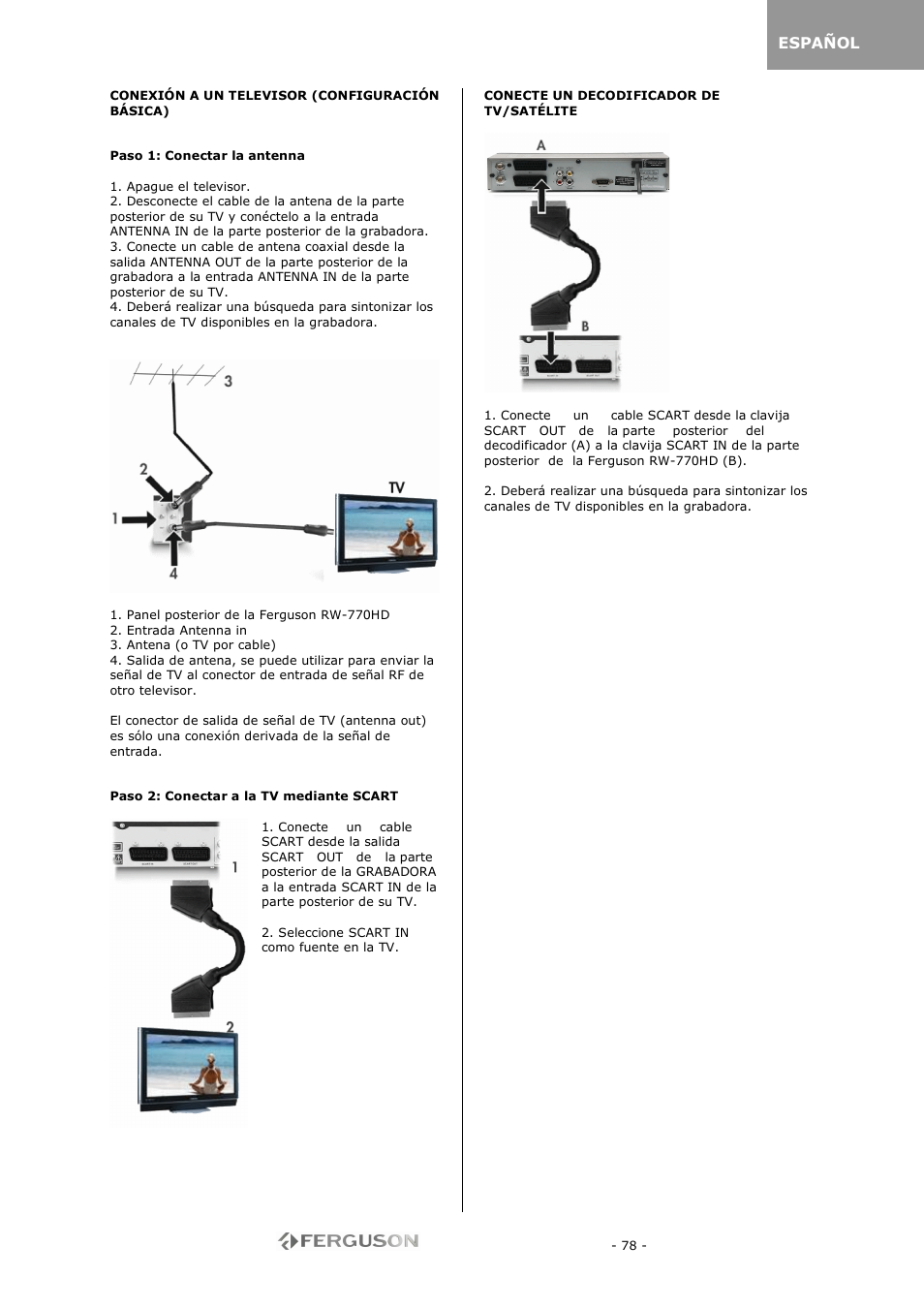 Ferguson RW-770 HD User Manual | Page 78 / 97