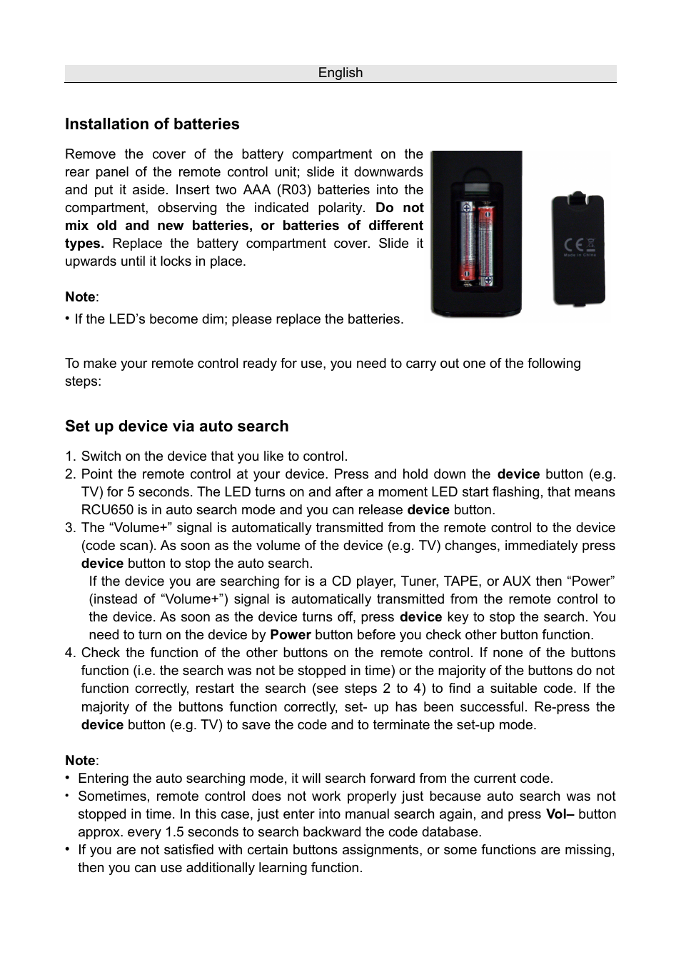 Ferguson RCU650 User Manual | Page 2 / 5