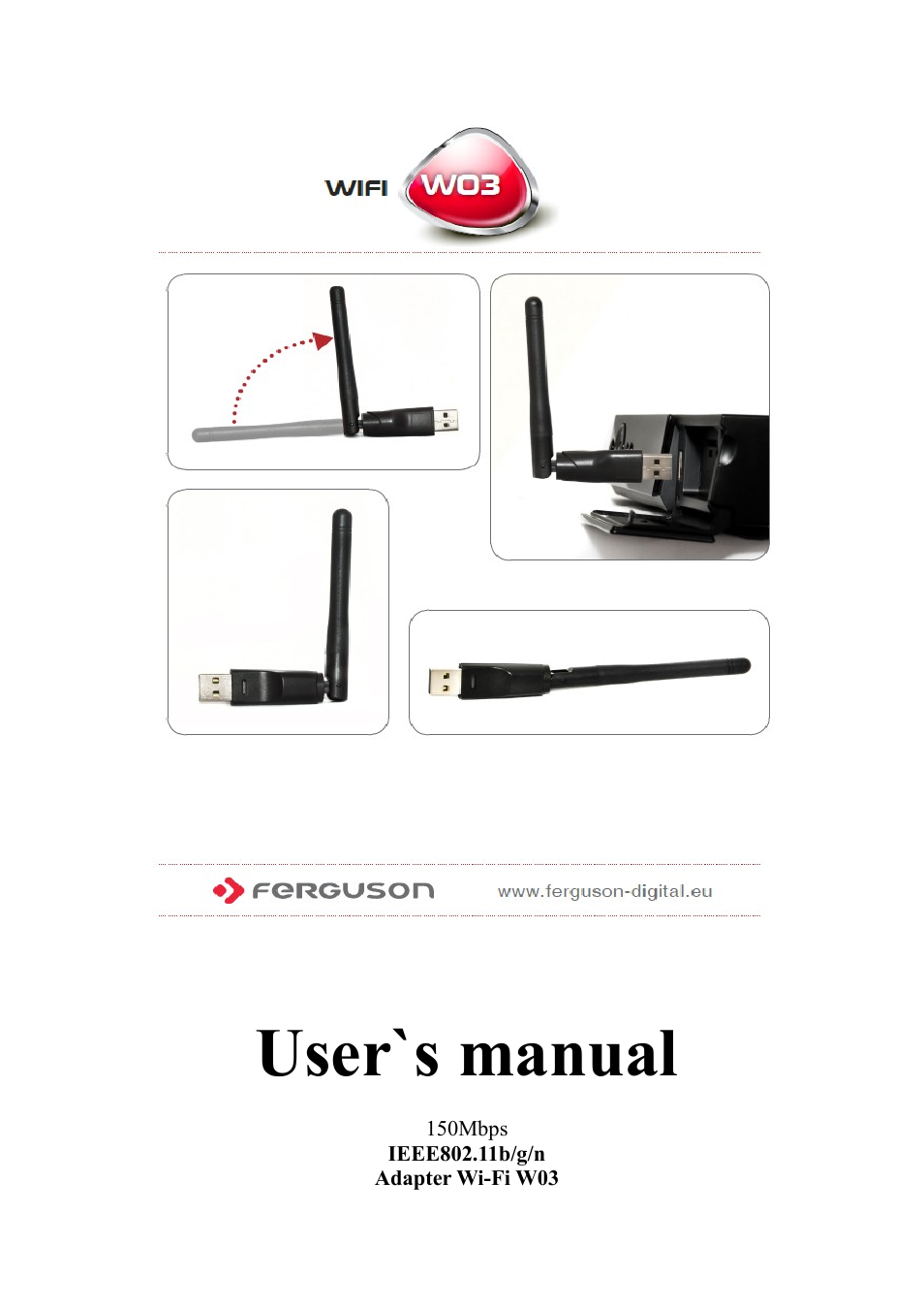 Ferguson W03 User Manual | 12 pages