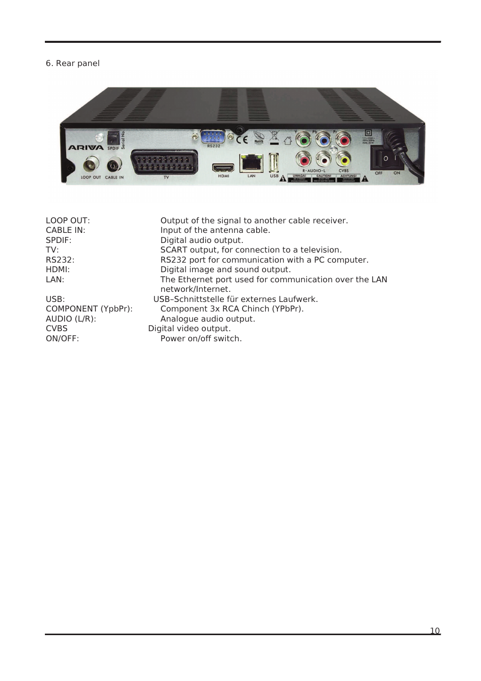 Ferguson Ariva 102 cable User Manual | Page 10 / 41