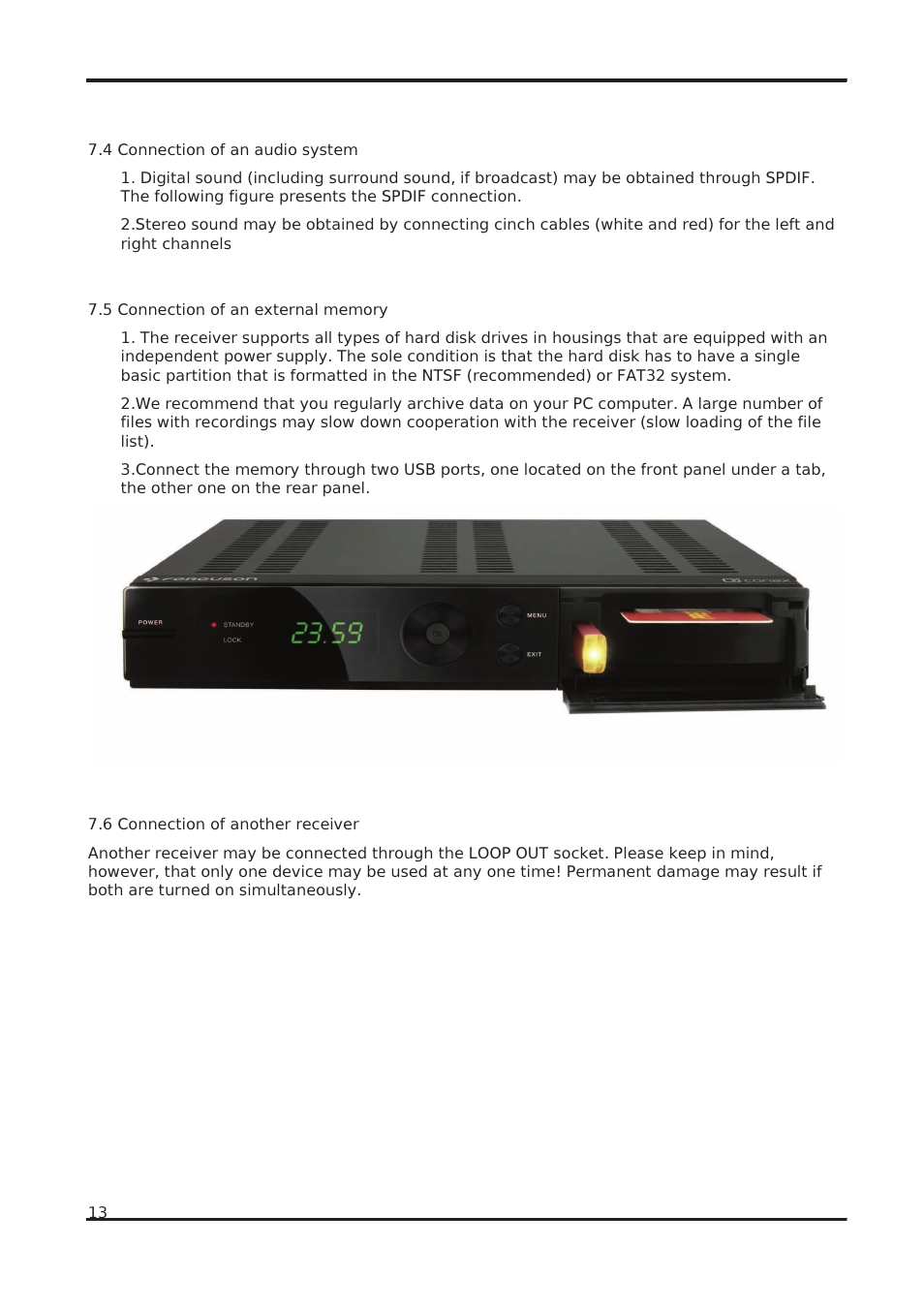 Ferguson Ariva 102 cable User Manual | Page 13 / 41