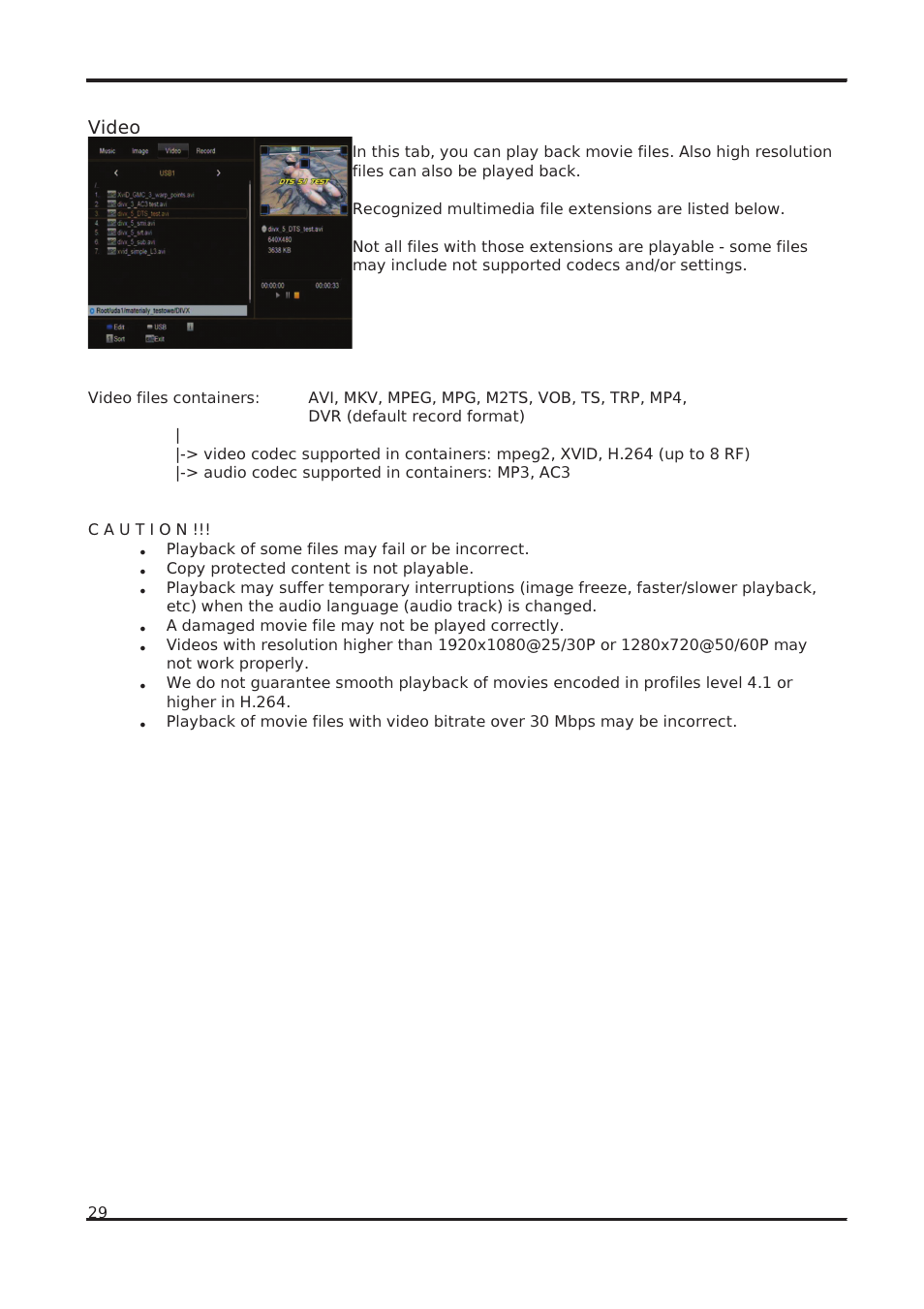 Video | Ferguson Ariva 102 cable User Manual | Page 29 / 41