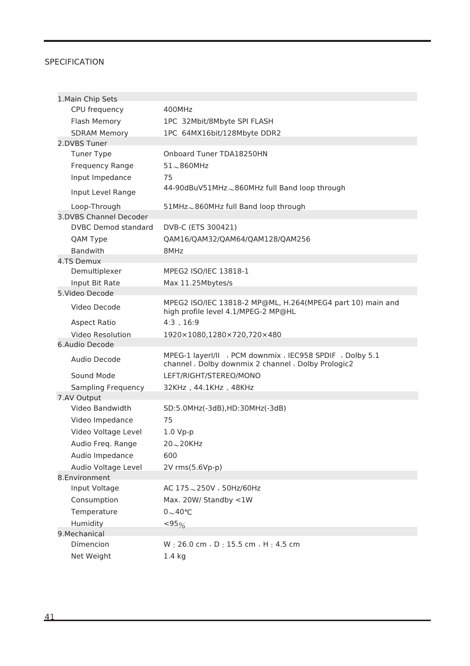 Ferguson Ariva 102 cable User Manual | Page 41 / 41