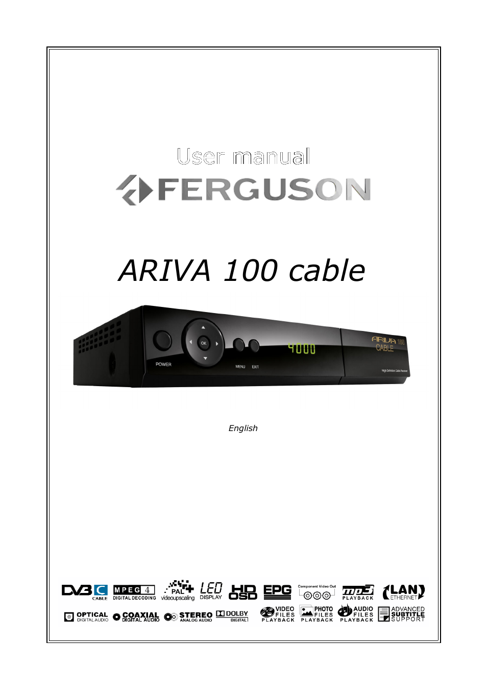 Ferguson Ariva 100 cable User Manual | 38 pages