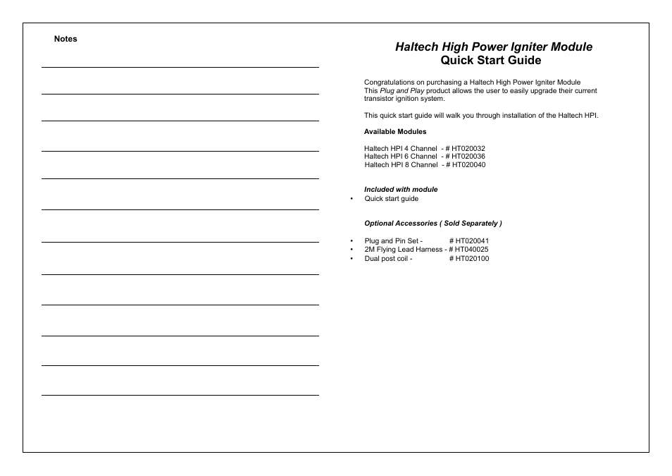 Haltech Igniter Module (HT020040) User Manual | Page 11 / 12