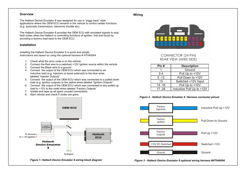 Haltech Device Emulator 8 (HT020602) User Manual | Page 4 / 8