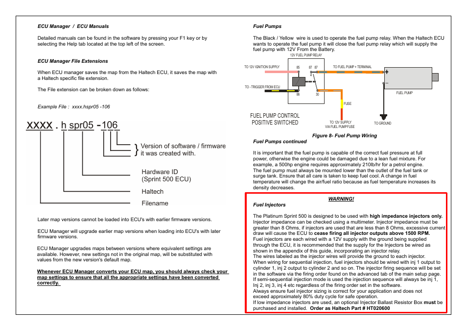 Haltech Platinum Sprint 500 (HT050700) User Manual | Page 7 / 20