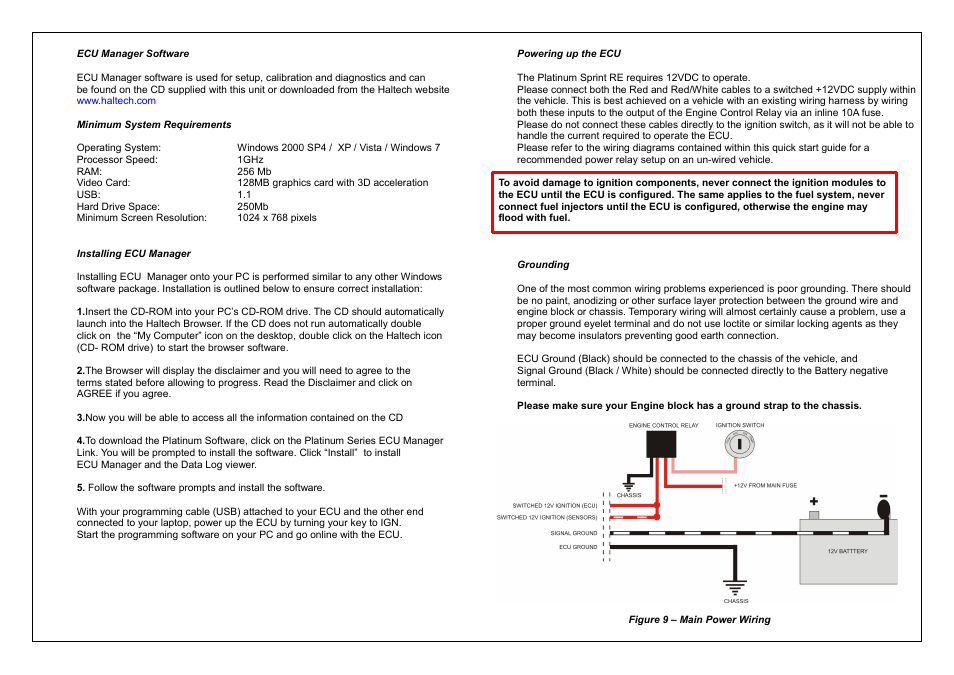 Haltech Platinum Sprint RE (HT050900) User Manual | Page 9 / 32