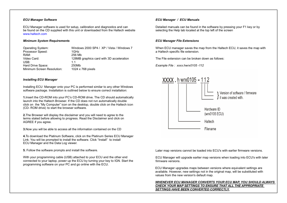 Haltech Platinum PRO PLUG-IN SUBARU MY 01-05 (HT055174) User Manual | Page 8 / 16