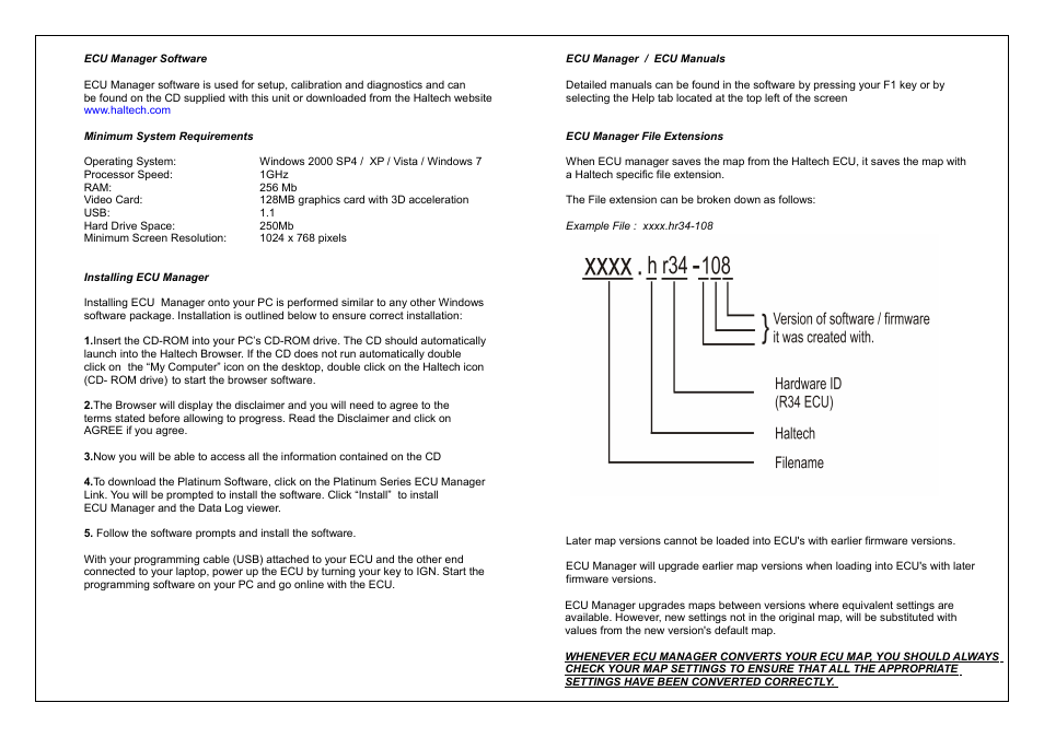 Haltech Platinum PRO PLUG-IN Nissan Skyline R34 GT-R (HT055006) User Manual | Page 8 / 16