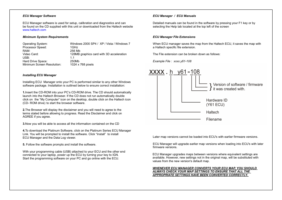 Haltech Platinum PRO PLUG-IN Nissan Patrol Y61 2002 - 2009 (HT055014) User Manual | Page 8 / 16