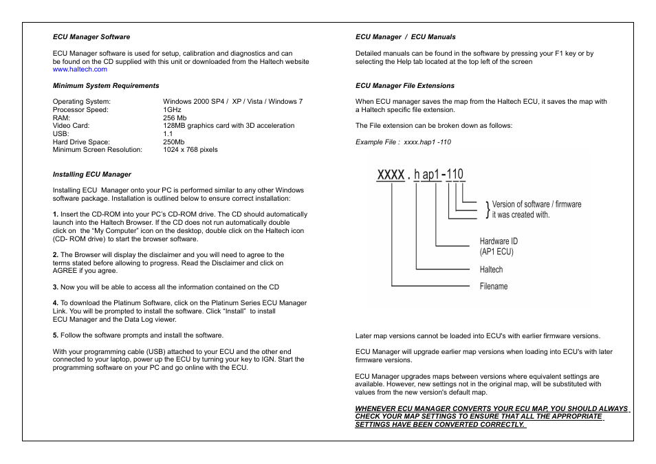 Haltech Platinum PRO PLUG-IN Honda S2000 AP1 (HT055050) User Manual | Page 8 / 16