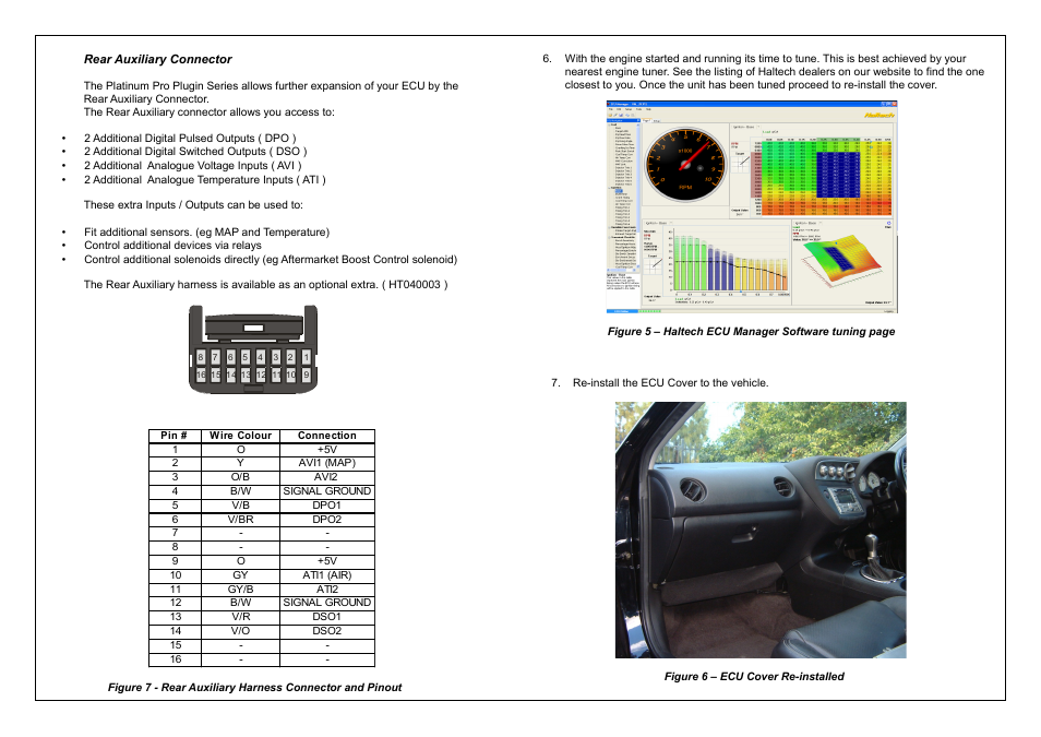 Haltech Platinum PRO PLUG-IN HONDA DC5 2005 - 2006 (HT055048) User Manual | Page 7 / 16