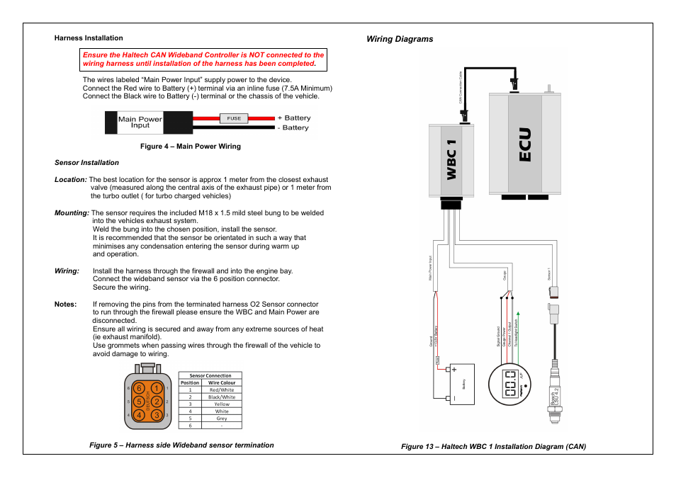 Haltech PLATINUM Series CAN WIDEBAND CONTROLLER WBC 2 (HT059980) User Manual | Page 11 / 16