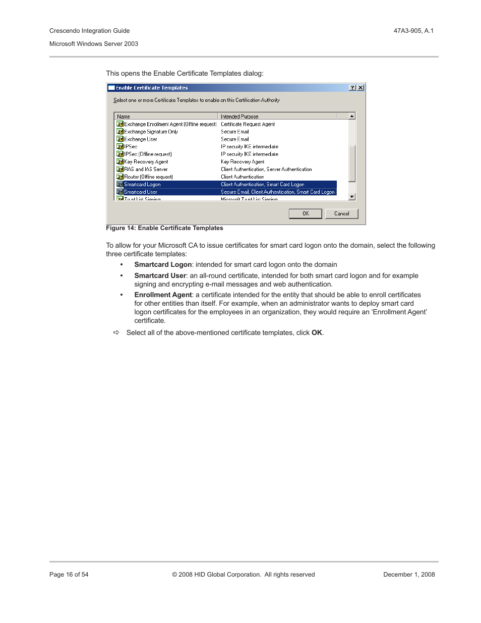 HID Crescendo Integration User Manual | Page 16 / 54