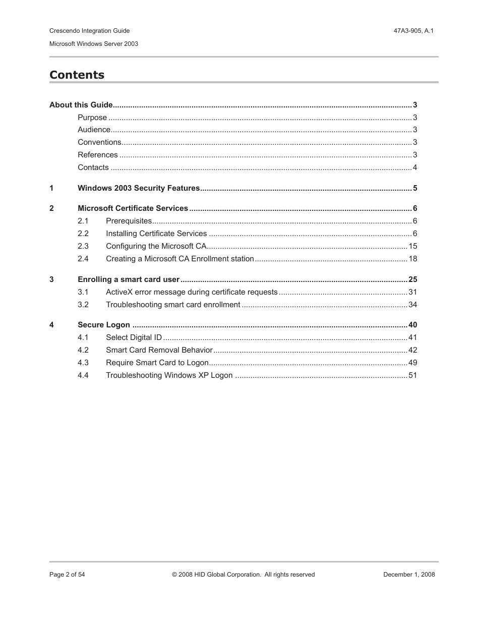 HID Crescendo Integration User Manual | Page 2 / 54