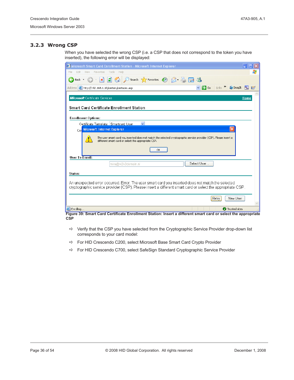 HID Crescendo Integration User Manual | Page 36 / 54