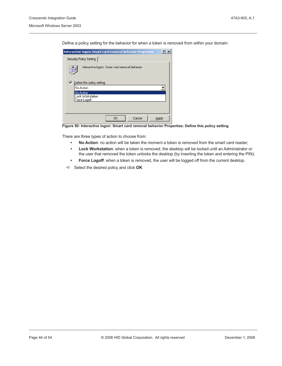 HID Crescendo Integration User Manual | Page 44 / 54