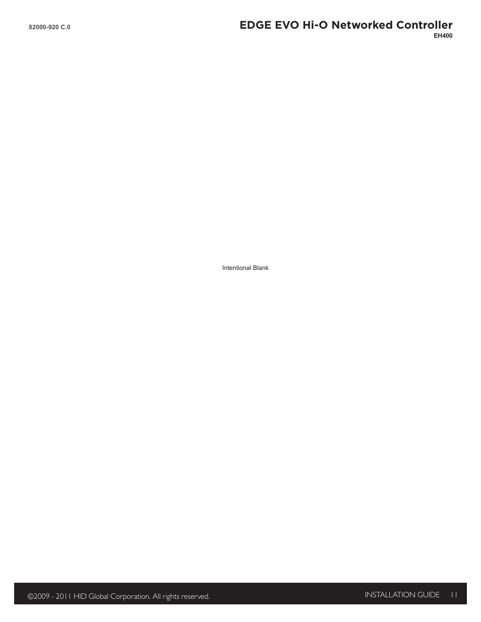 Edge evo hi-o networked controller | HID EDGE EVO EH400 Hi-O Controller Installation Guide User Manual | Page 11 / 12