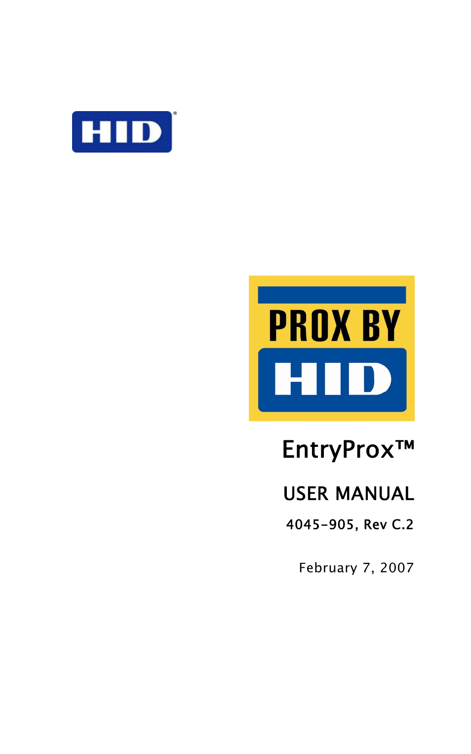 HID EntryProx Installation Guide User Manual | 58 pages