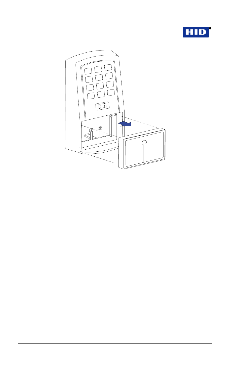 D figure 6 a, As shown in figure 6, Figure 6 removing the antenna housing | HID EntryProx Installation Guide User Manual | Page 16 / 58