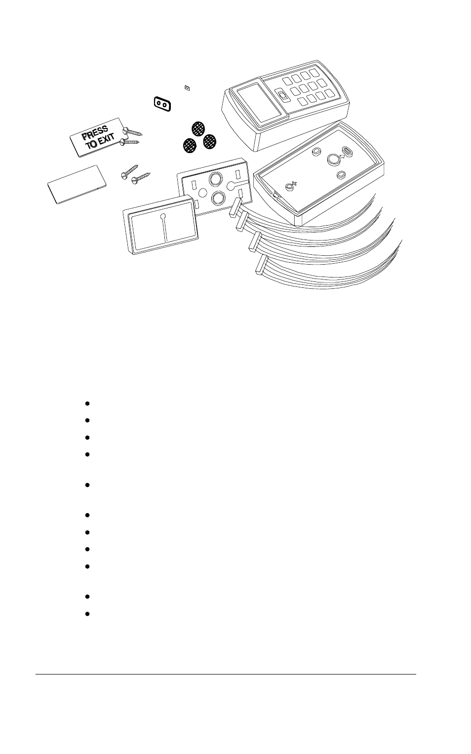 2 installer supplied parts list, Figure 1 factory supplied parts | HID EntryProx Installation Guide User Manual | Page 9 / 58